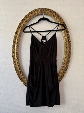 BCBGeneration Black Mini Dress with Strappy Back